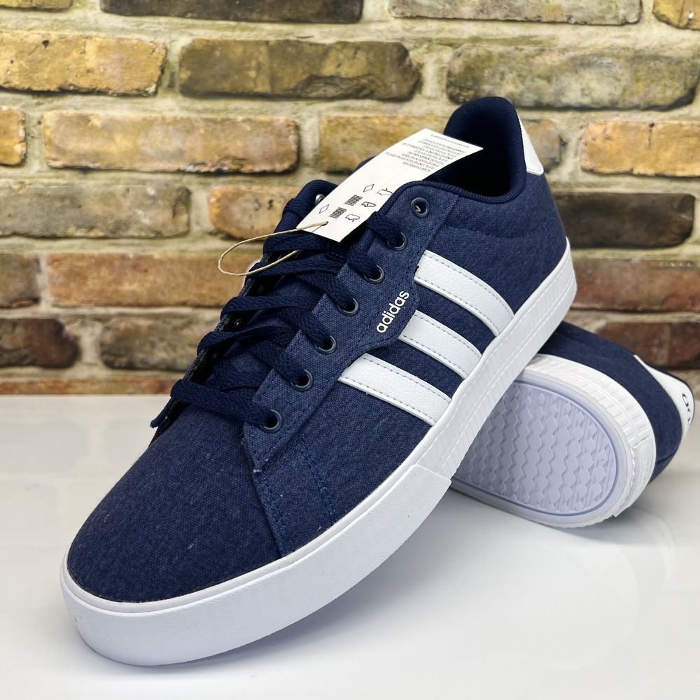 Adidas Daily 3.0 Shoes Mens Size 9.5 Navy White Classic Lace Up Low Top IE5680